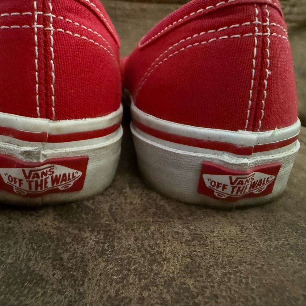 VANS Kids Red Sneakers size  3 youth unisex - Picture 6 of 9